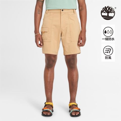 Timberland 男款淺小麥色防潑水寬版短褲|A5SC6EH3