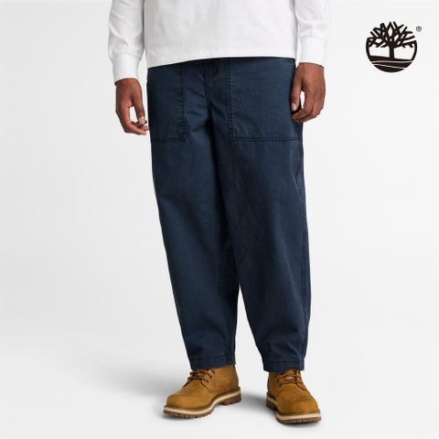 Timberland 男款深寶石藍牛津休閒長褲|A6UQT433