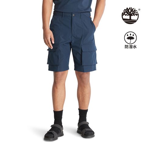 Timberland 男款深藍色防潑水工裝短褲|A68H9433