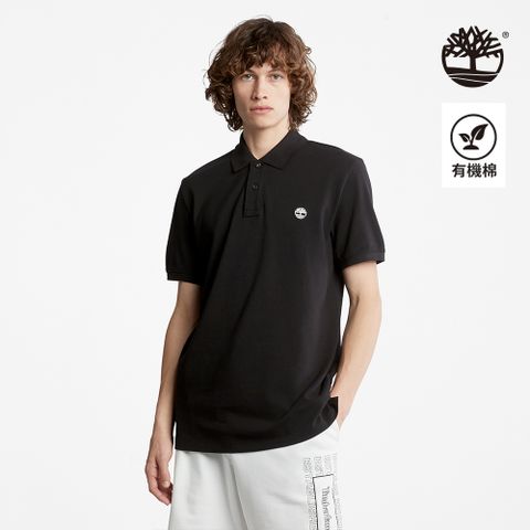Timberland 男款黑色休閒短袖Polo衫|A24H2001