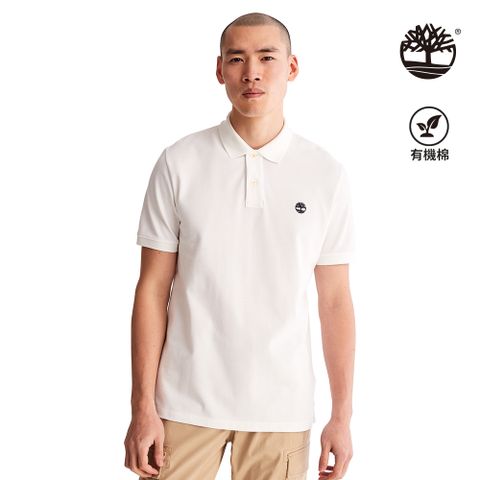 Timberland 男款白色休閒短袖Polo衫|A62T5100