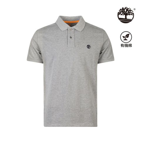 Timberland 男款中灰色休閒短袖Polo衫|A62T5052