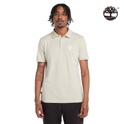 Timberland 男款灰石色TENCEL™ X REFIBRA™針織短袖POLO衫|A2DDRCY2