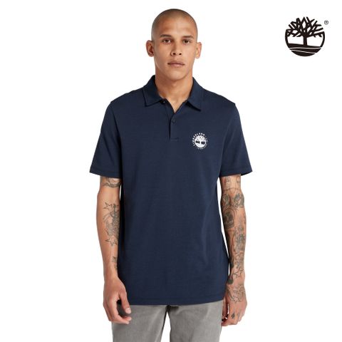 Timberland 男款深寶石藍TENCEL™ X REFIBRA™短袖POLO衫|A2DDR433