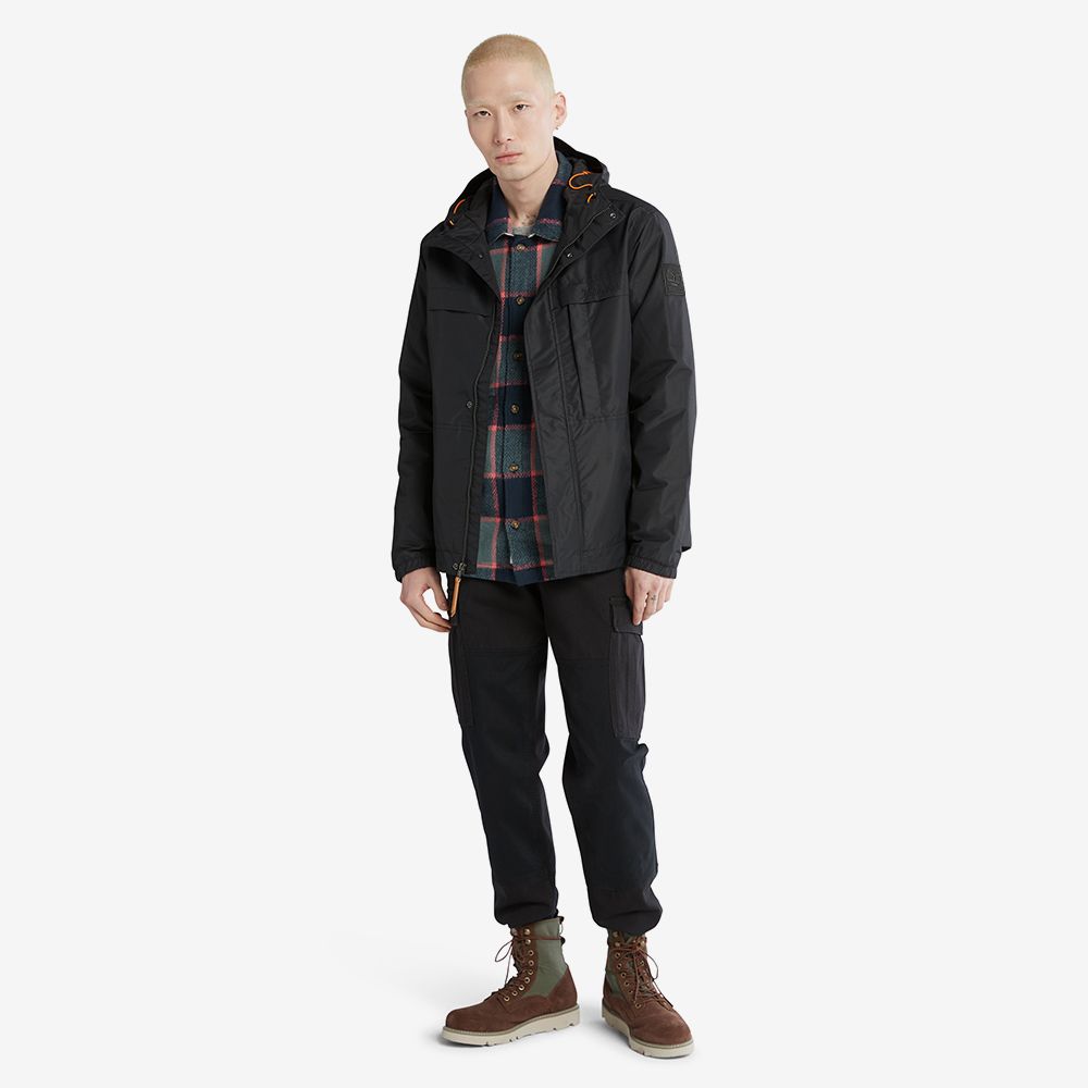 Timberland 男款黑色Benton防潑水工殼外套|A695W001