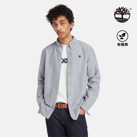 Timberland 男款深寶石藍格紋長袖襯衫外套|A2ARQB68