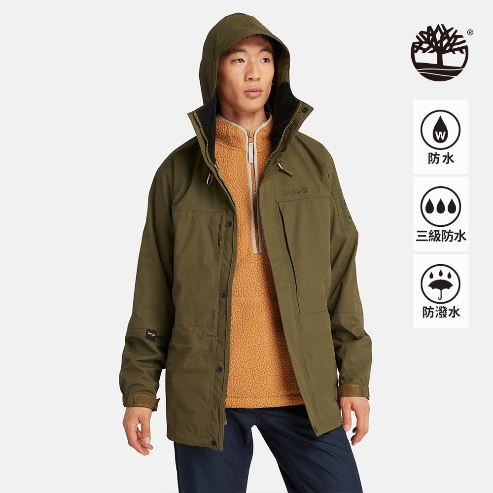 Timberland  男款深橄欖色 Cordura 防水派克大衣|A2MDU302