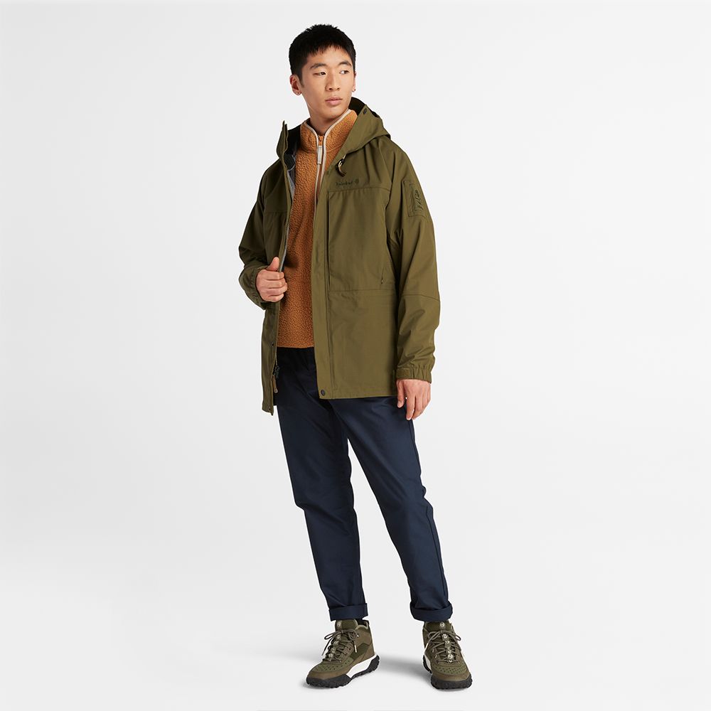 Timberland  男款深橄欖色 Cordura 防水派克大衣|A2MDU302