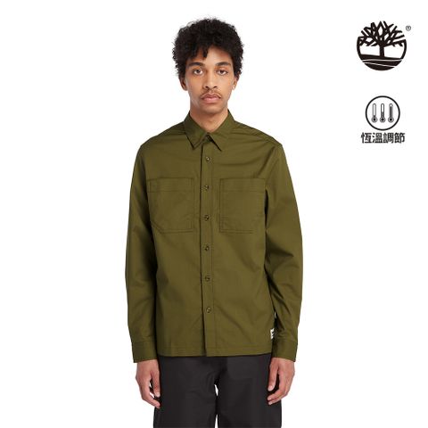 Timberland 男款深橄欖色 Outlast® 科技長袖襯衫|A2NHT302