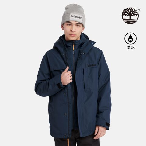 Timberland 男款深寶石藍Benton防水3合1外套|A696H433