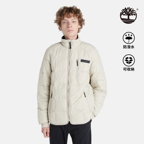 Timberland 男款化石灰防潑水可收納外套|A2N8MCY2