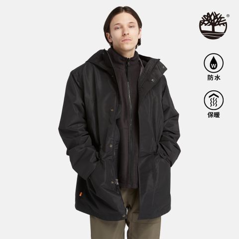 Timberland 男款黑色連帽三合一外套|A2J5B001