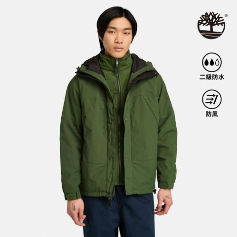 Timberland 男款綠色Winnick防潑水3合1外套|A69F2EIN