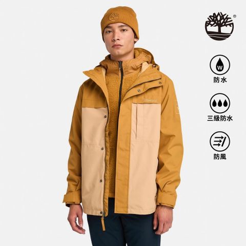 Timberland 男款小麥色Benton防水3合1工殼外套|A696HEW5