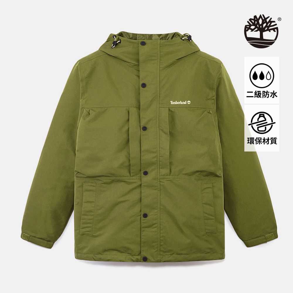 Timberland 男款綠色防潑水外套|A41GBV46