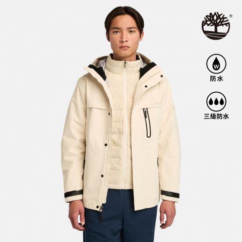 Timberland 男款象牙色Super Benton 3合1防水工殼外套｜A2M6XEFL