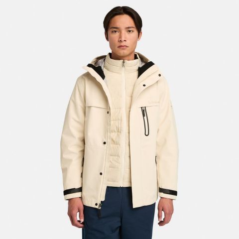 Timberland 男款象牙色Super Benton 3合1防水工殼外套|A2M6XEFL