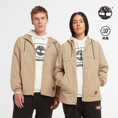 Timberland 中性米色防風拉鍊外套｜A41B5DH4