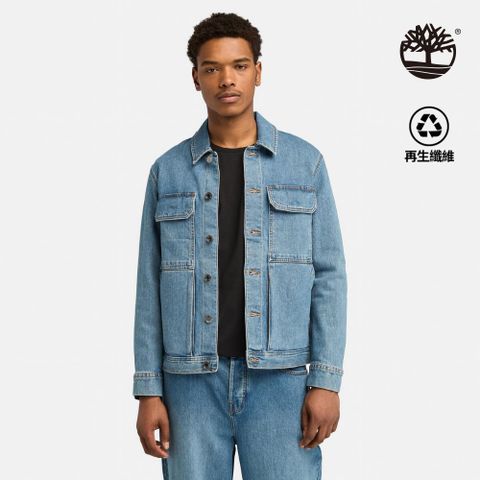 Timberland 男款靛藍色天絲 TM牛仔外套｜A4285EJW