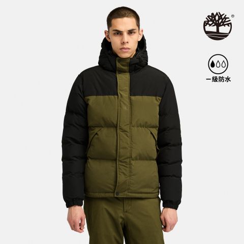 Timberland 男款深橄欖綠防潑水保暖連帽外套｜A44YZDY7