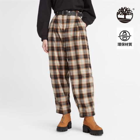 Timberland 女款小麥色格紋長褲|A6RZWP47