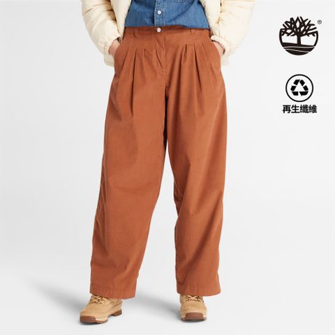 Timberland 女款深棕色天絲™燈芯絨寬褲|A6H85K43