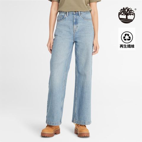 Timberland 女款藍色天絲工裝牛仔長褲|A5YXYEIR