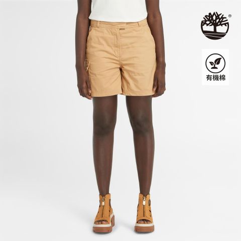 Timberland 女款淺小麥色工裝休閒短褲|A5P2PEH3