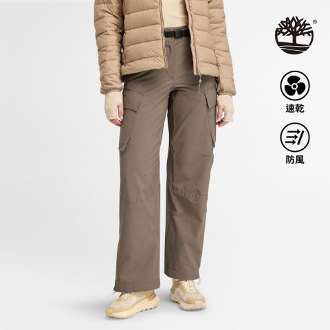 Timberland 女款咖啡色工裝口袋長褲|A5ZFUBK0