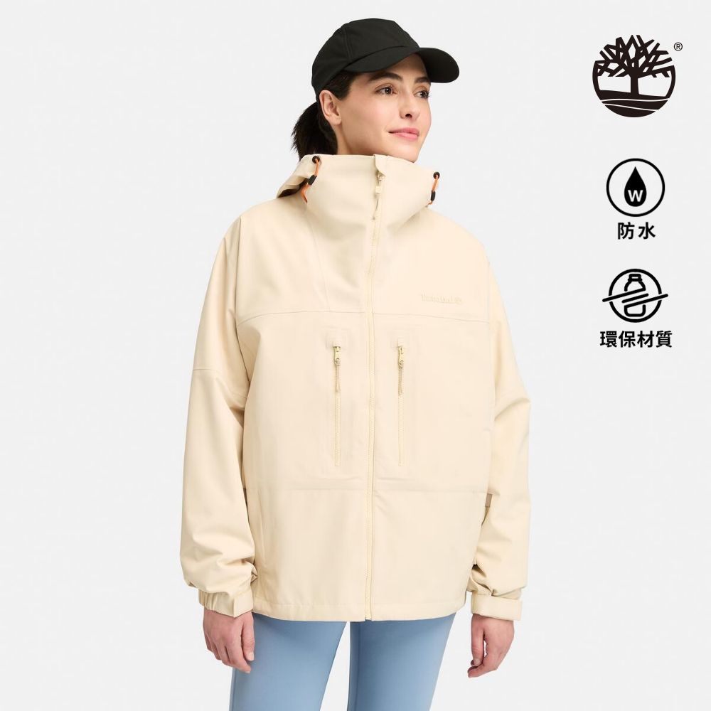 Timberland  女款象牙色Caps Ridge防水運動外套|A5XRUEFL