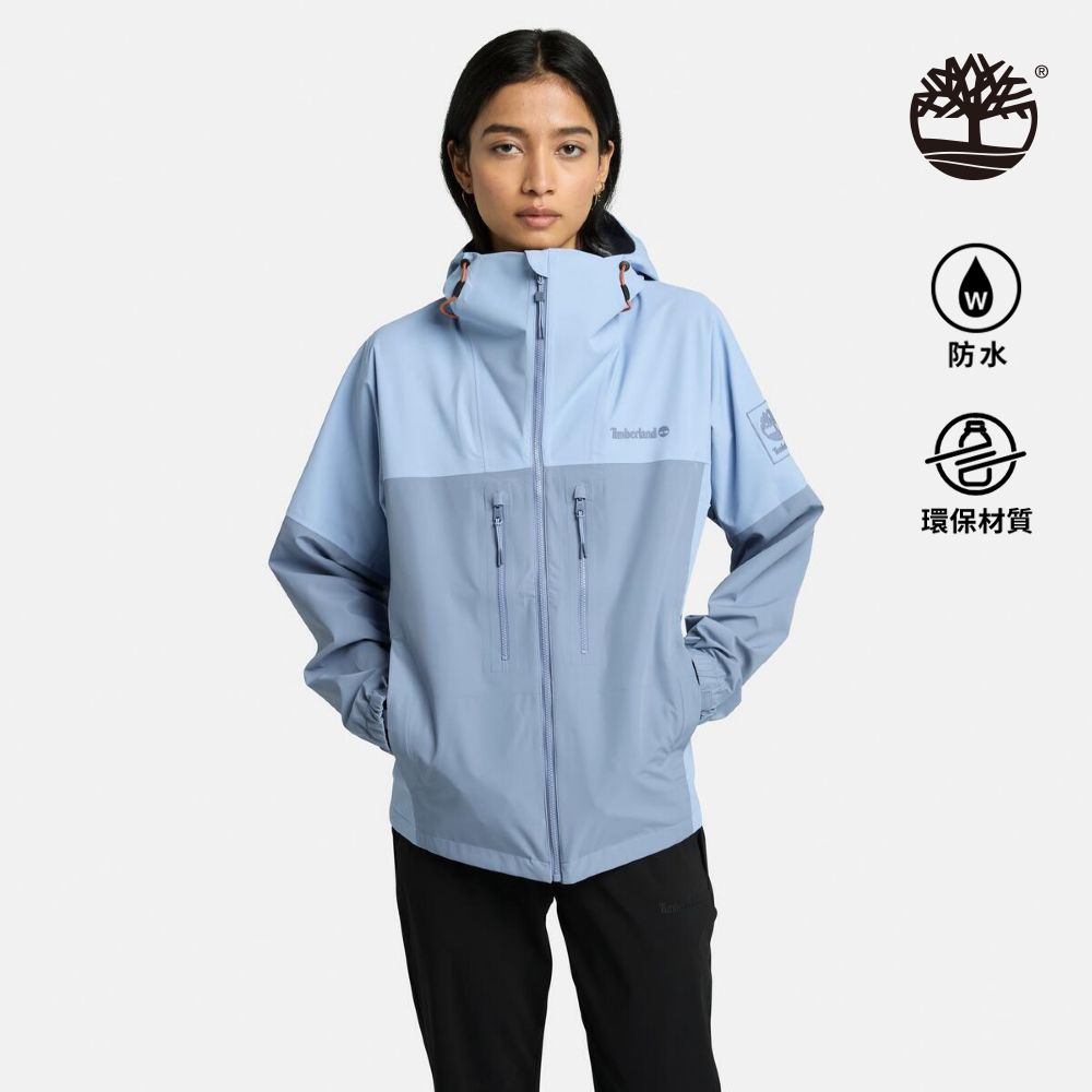 Timberland  女款水藍色Caps Ridge防水運動外套|A5XRUEMA