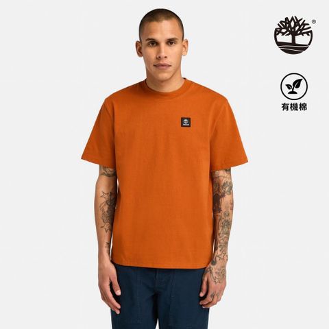 Timberland 男款焦糖色休閒短袖T恤|A42P5888