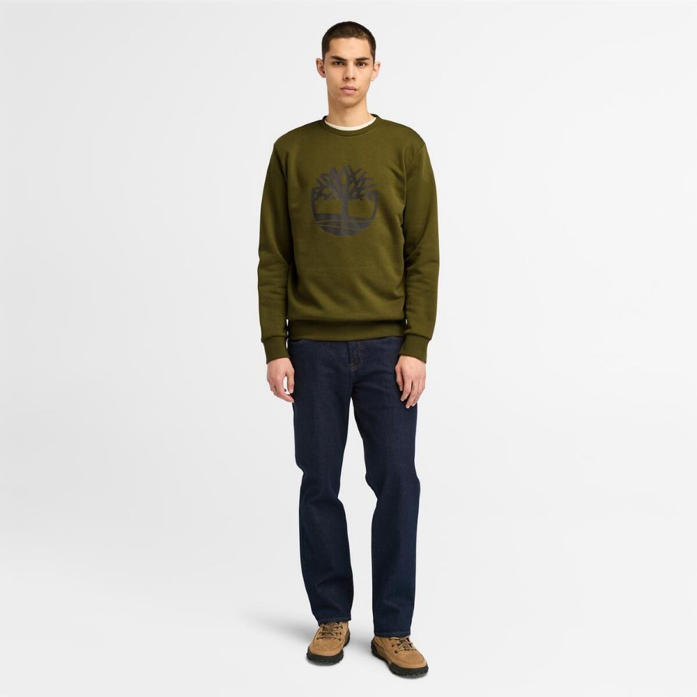 Timberland 男款橄欖綠色LOGO圓領T恤|A43Y5302