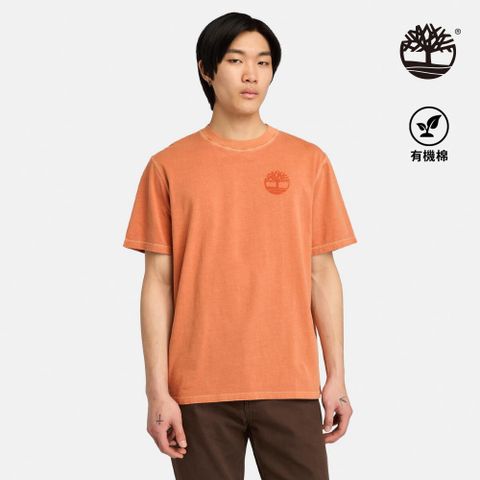 Timberland 男款焦糖色背部印花短袖T恤|A6993888