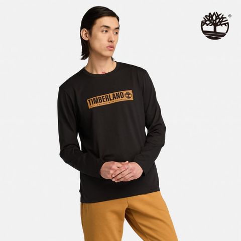 Timberland 男款黑色休閒長袖T恤|A44K5001