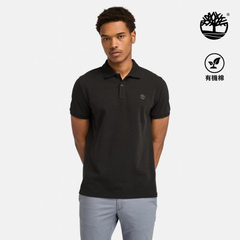 Timberland 男款黑色休閒短袖Polo衫|A2EPMX65
