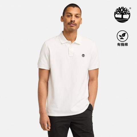 Timberland 男款白色休閒短袖POLO衫|A6943100