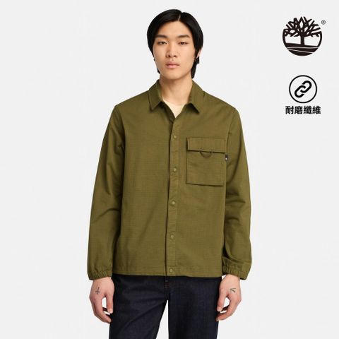 Timberland 男款橄欖綠色CORDURA R耐磨長袖襯衫|A5M46302