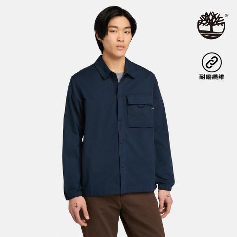 Timberland 男款深寶石藍CORDURA R耐磨長袖襯衫|A5M46433