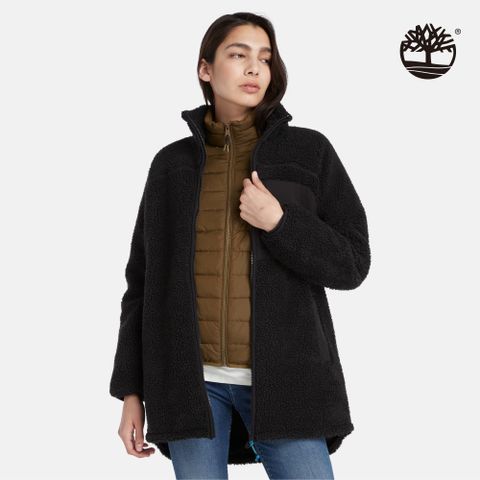 Timberland 女款黑色長毛抓絨外套|A6HMN001