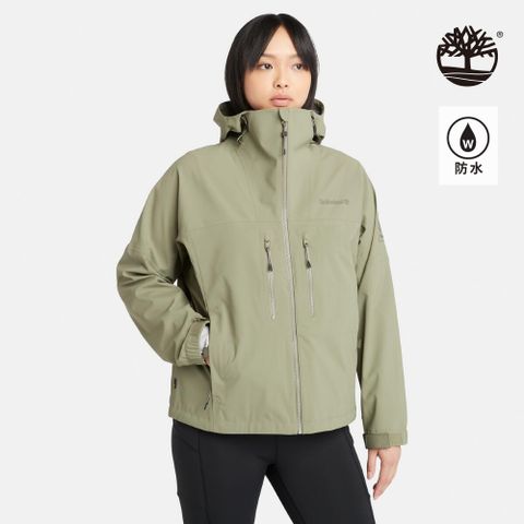 Timberland 女款灰綠色防水運動外套|A5XRU590