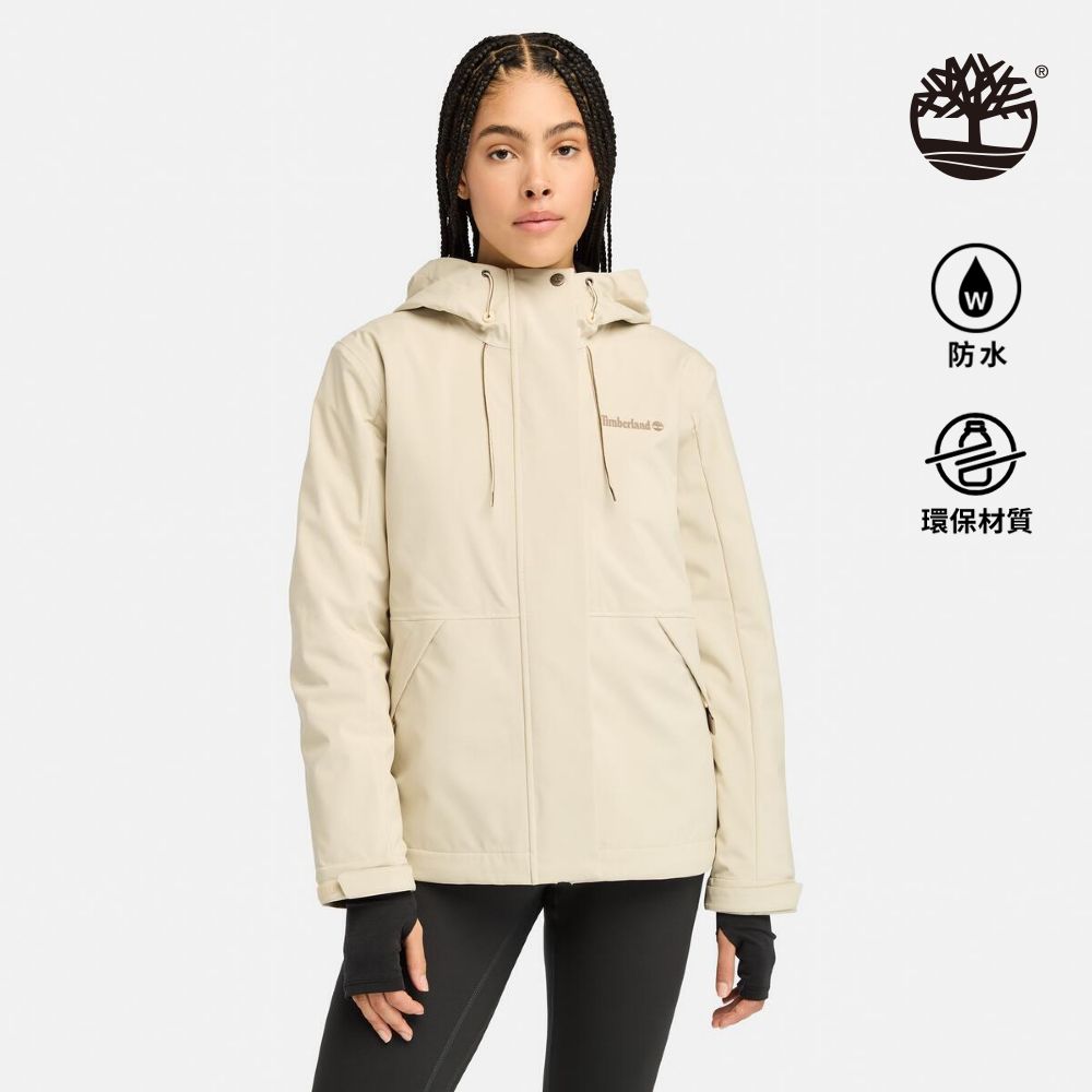 Timberland 女款象牙色防潑水3合1外套|A5ZQYEFL