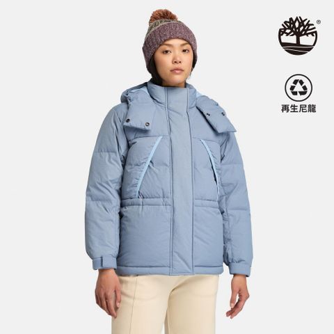 Timberland 女款淡藍色再生羽絨外套｜A5ZAUA42