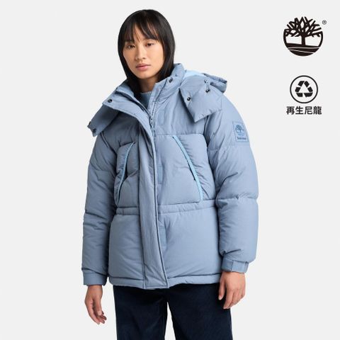 Timberland 女款淡藍色再生羽絨外套｜A5ZAUA42