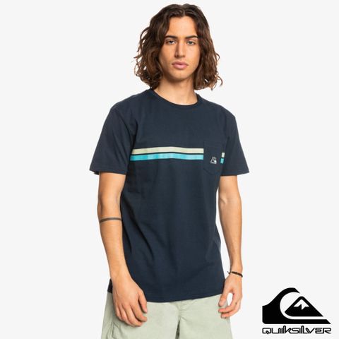 QUIKSILVER STRIPED FLOW SS 短袖T恤 海軍藍