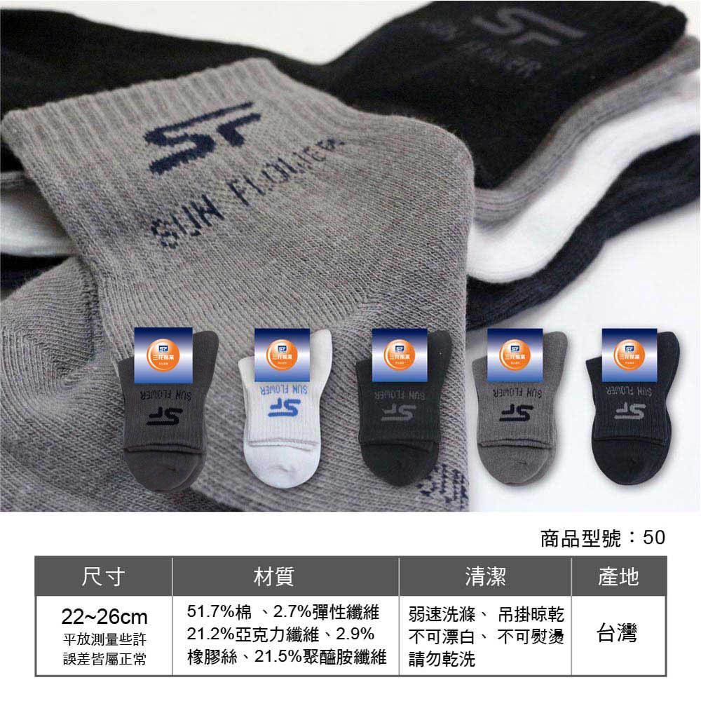 尺寸22~26cm平放測量些許誤差皆屬正常   商品型號:50材質清潔產地51.7%棉、2.7%彈性纖維21.2%亞克力纖維、2.9%橡膠絲、21.5%聚醯胺纖維弱速洗滌、吊掛晾乾不可漂白、 不可熨燙請勿乾洗台灣