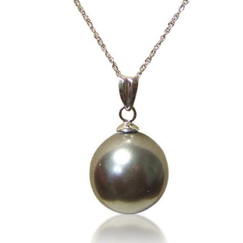 【小樂珠寶】3A正圓南洋深海貝珍珠項鍊