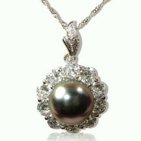 【小樂珠寶】3A正圓南洋深海貝珍珠項鍊