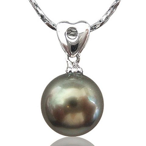 【小樂珠寶】3A正圓南洋深海貝珍珠項鍊