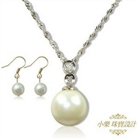 【小樂珠寶】3A正圓南洋深海貝珍珠套組